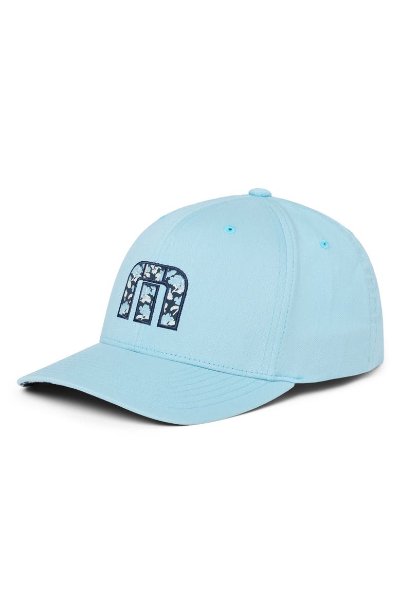 TravisMathew Packing List Snapback Baseball Cap, Main, color, Air Blue