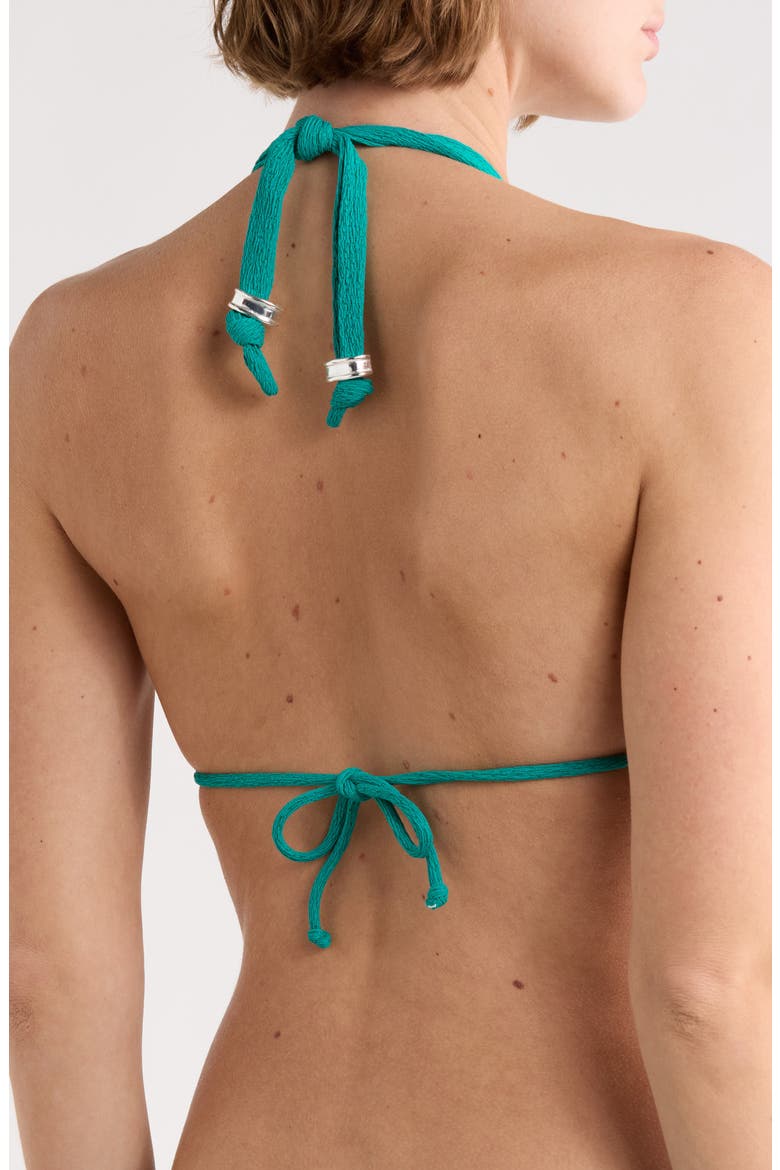 Firenze Triangle Bikini Top, Alternate, color, GREEN