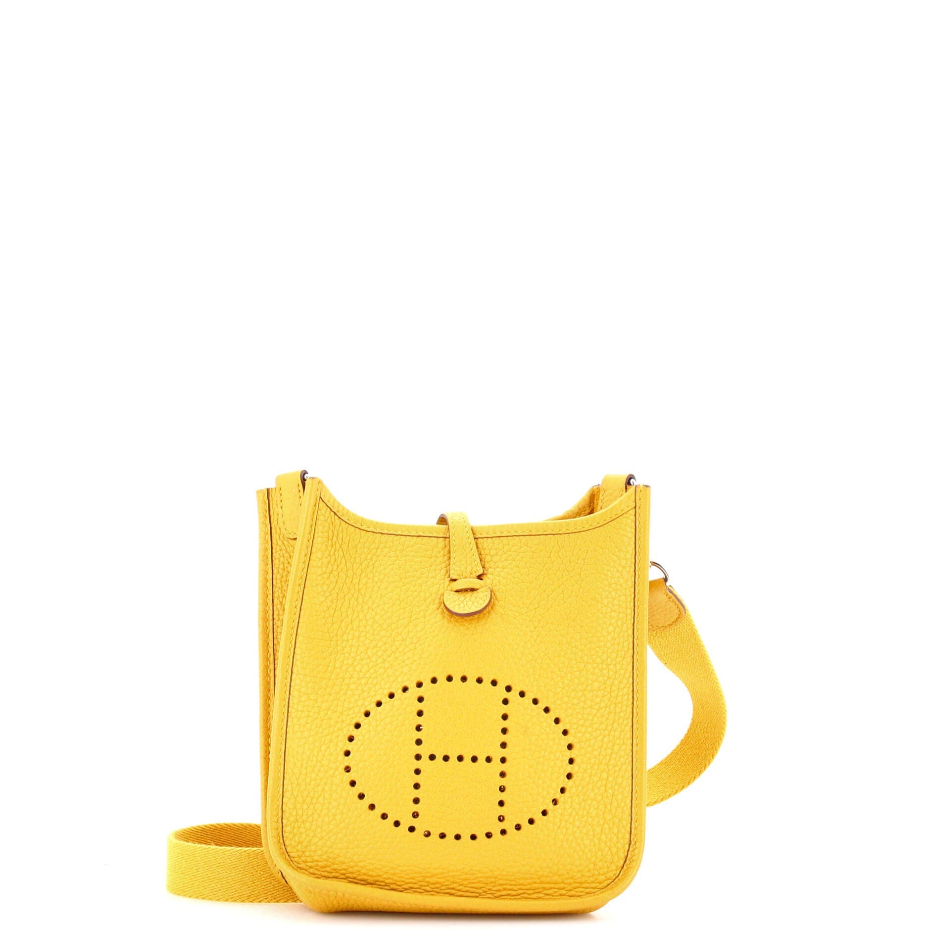 Pre-Owned Hermes Evelyne Bag Gen III Clemence TPM, Main, color, Jaune Ambre