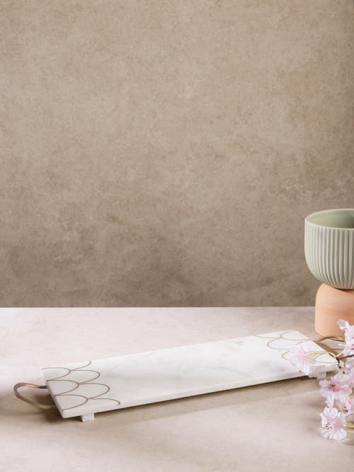 Gauri Kohli San Miguel Marble Tray In White