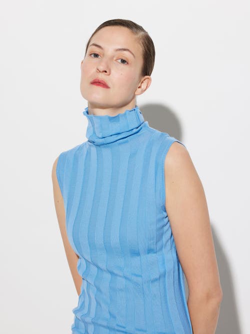Callas Milano Romy Sleeveless Turtleneck In Blue
