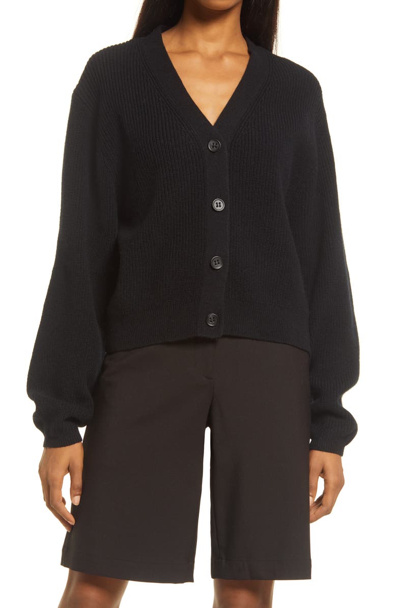 & Other Stories Boxy Lambswool Cardigan, Alternate, color, 