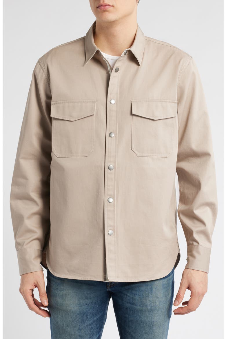CPO Cotton Shirt Jacket, Alternate, color, TAUPE