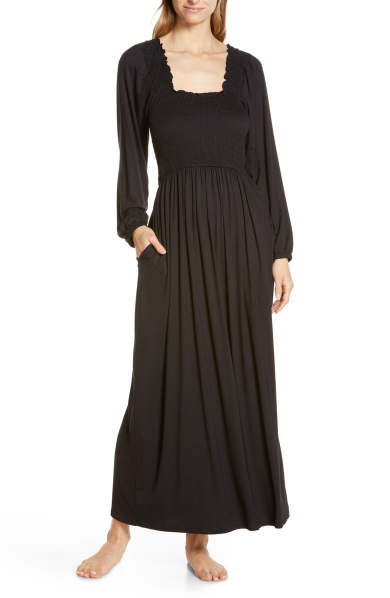 Nordstrom Moonlight Eco Long Sleeve Nightgown, Main, color, 