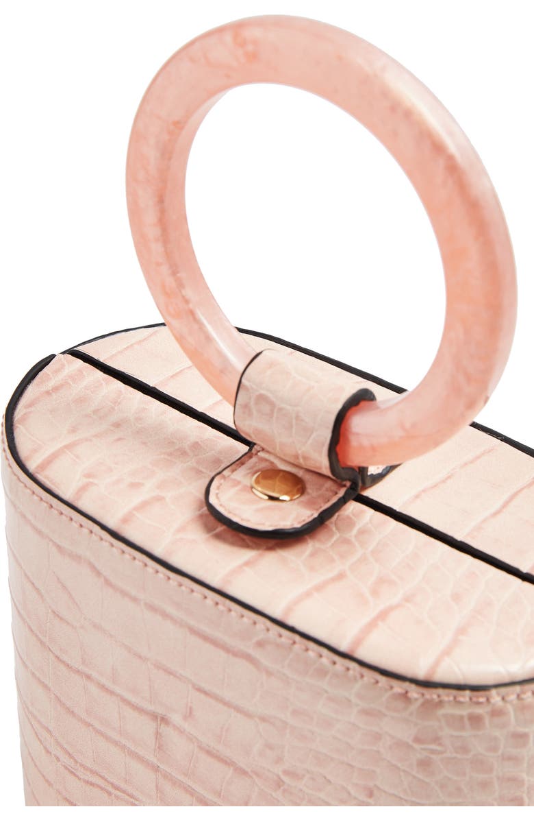 Topshop Gaze Crocodile Embossed Grab Bag, Alternate, color,