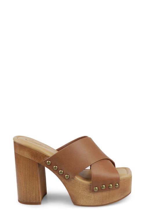 Candies Candie's Maggy Platform Slide Sandal In Brown