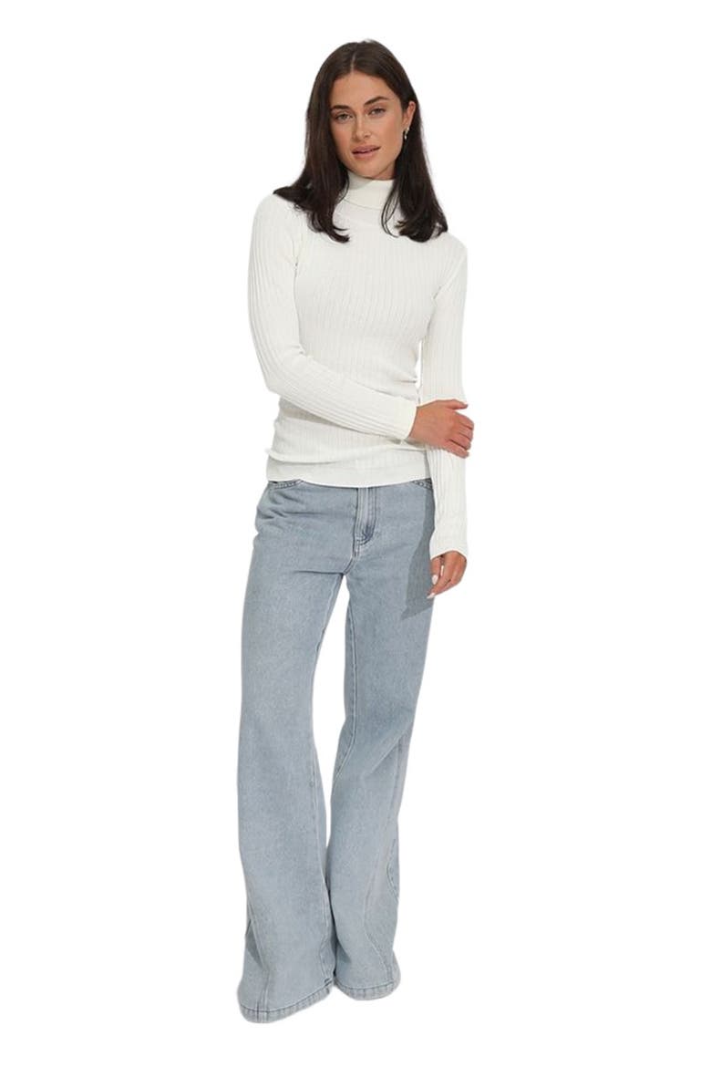 Brooklyn Knitted Turtleneck, Main, color, Ivory