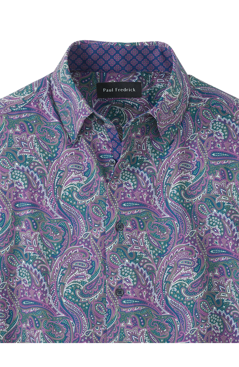 Paul Fredrick Performance Stretch Paisley Casual Shirt, Alternate, color,