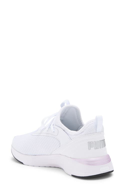 Puma Softride Ruby Luxe Sneaker In  White- Silver