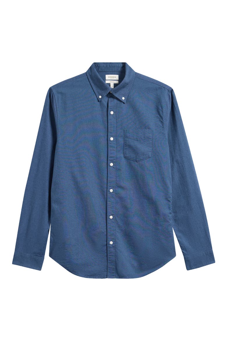 Everyday Cotton Oxford Button Down Shirt, Main, color, NAVY