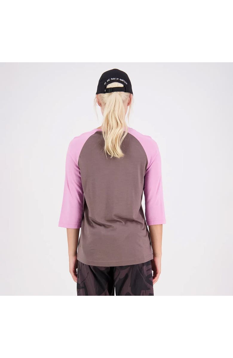 Mons Royale Tarn Merino Shift Raglan 3/4 Sleeve - Women's, Alternate, color, Pop Pink/Iron