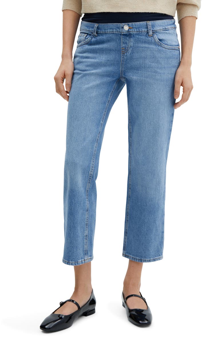 MANGO Straight Leg Crop Maternity Jeans, Main, color,