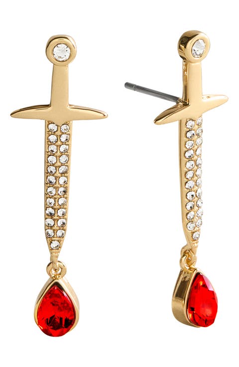 Cutting Edge Dagger Drop Earrings