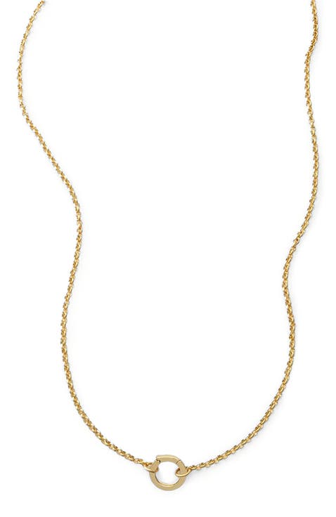 Rolo Charm Necklace with Link Lock