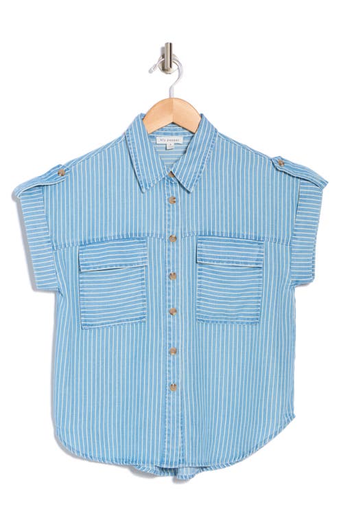 BLU PEPPER BLU PEPPER SHORT SLEEVE CHAMBRAY BUTTON-UP SHIRT 