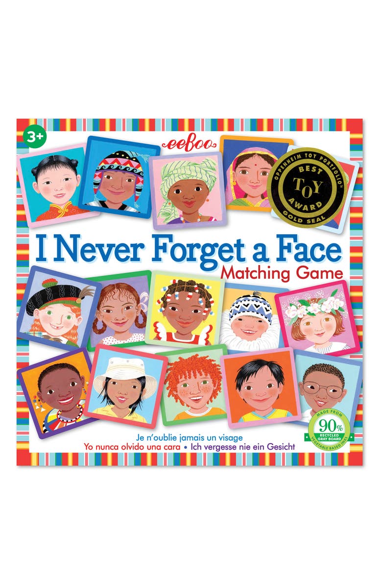 eeBoo Never Forget a Face Matching Game, Main, color, 