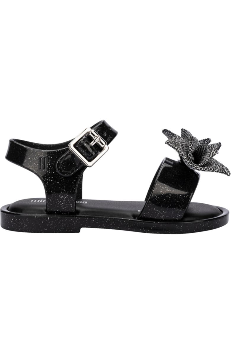 Mini Melissa Kids' Mar Sweet Ankle Strap Sandal, Alternate, color, Glitter Black