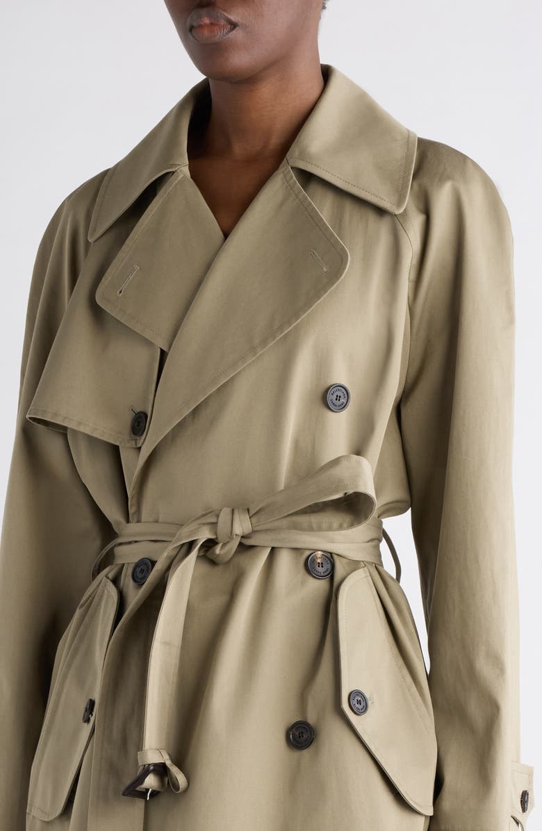 Balenciaga Cocoon Short Trench Coat, Alternate, color, Explorer Beige
