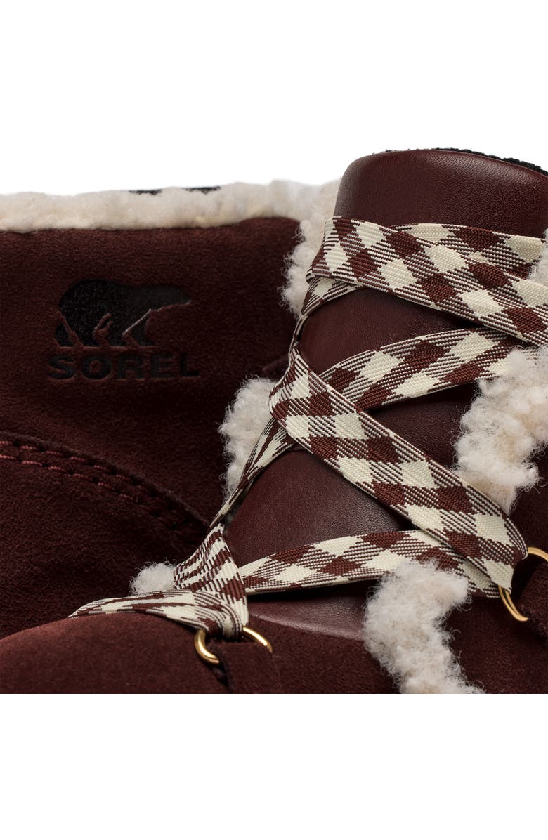 SOREL One Ave<sup>™</sup> Alpine Faux Fur Trim Waterproof Boot, Alternate, color, Redwood/ Gum
