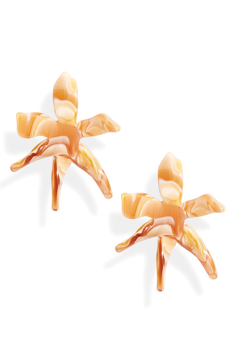 Lele Sadoughi Water Lily Button Earrings, Main, color, 