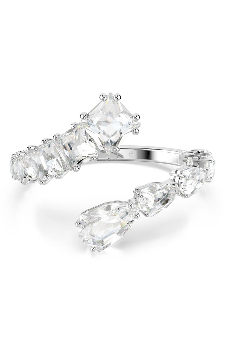Swarovski Matrix Crystal Hinged Bangle, Main, color, 