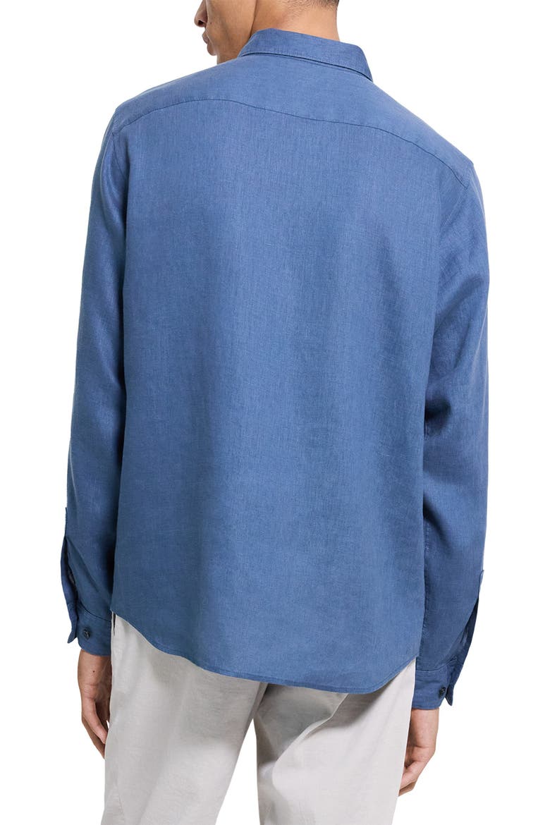 Irving Solid Linen Button-Up Shirt, Alternate, color, BERING - 0CS