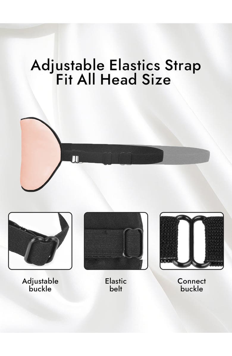 SILKSILKY Pure Silk Elastic Band Sleep Eye Mask, Alternate, color, Pink