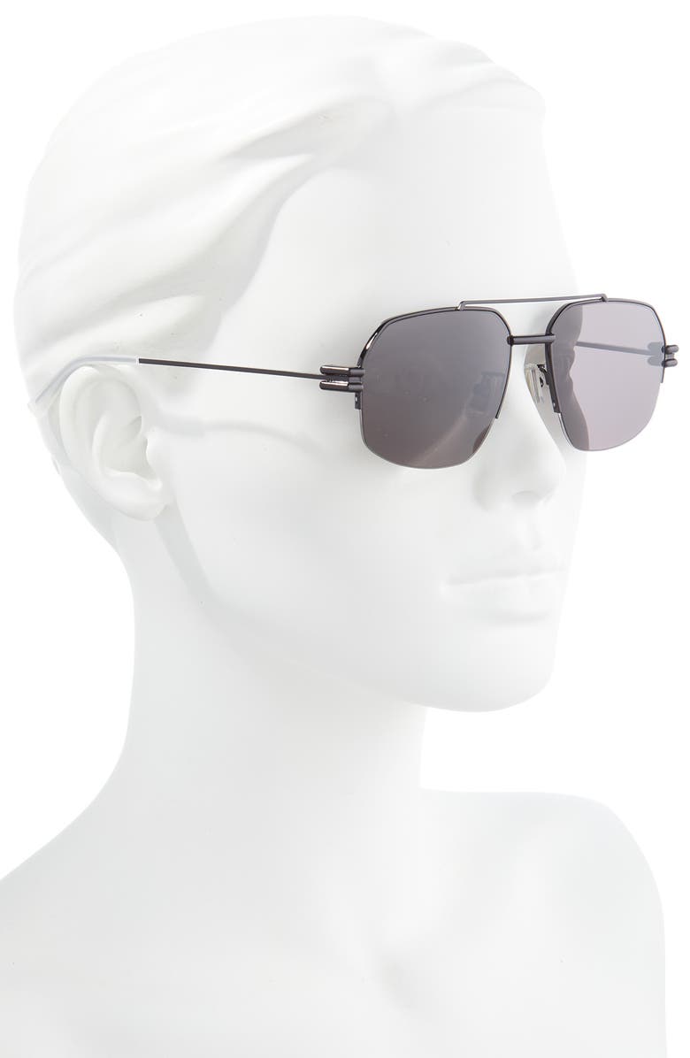 Bottega Veneta 57mm Aviator Sunglasses, Alternate, color, 