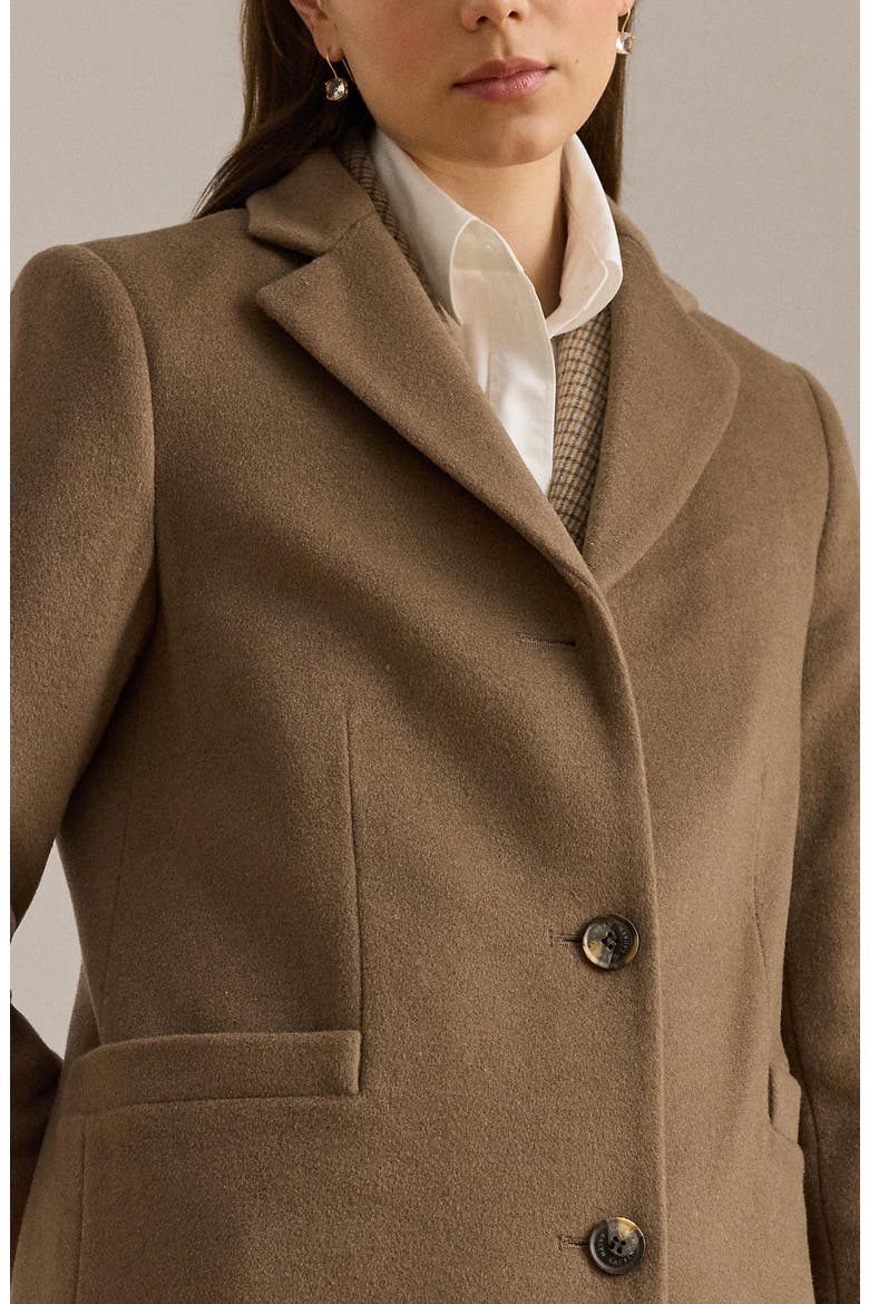 Longline Wool Blend Coat, Alternate, color, TRUFFLE