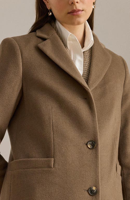Ralph Lauren Lauren Longline Wool Blend Coat In Brown