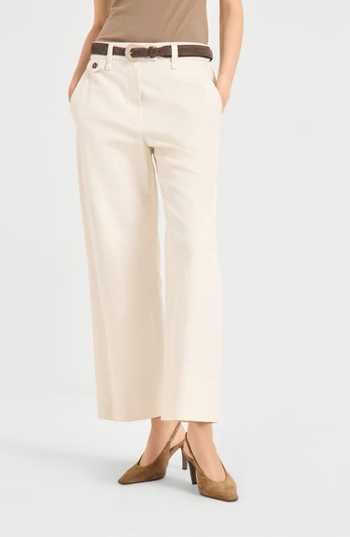 Brunello Cucinelli Chino Crop Trousers In Neutral