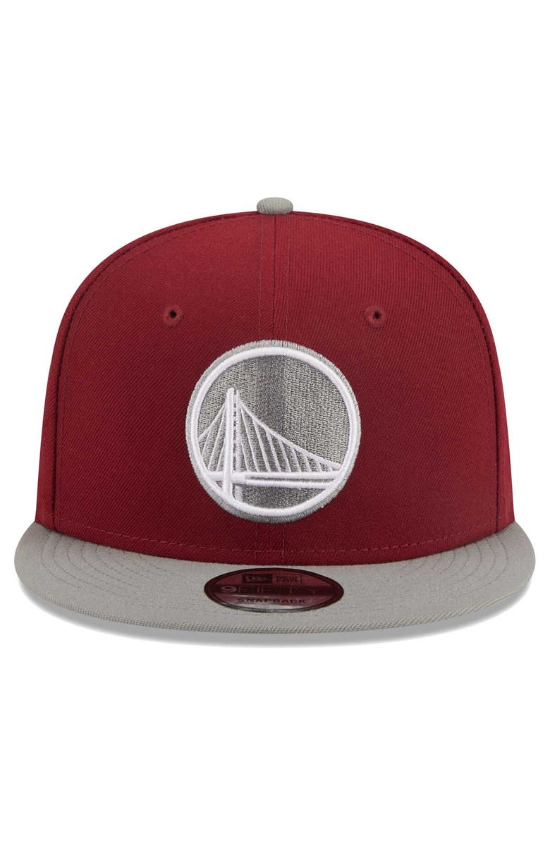 New Era Men's New Era Crimson/Gray Golden State Warriors Color Pack 2-Tone 9FIFTY Snapback Hat, Alternate, color, 