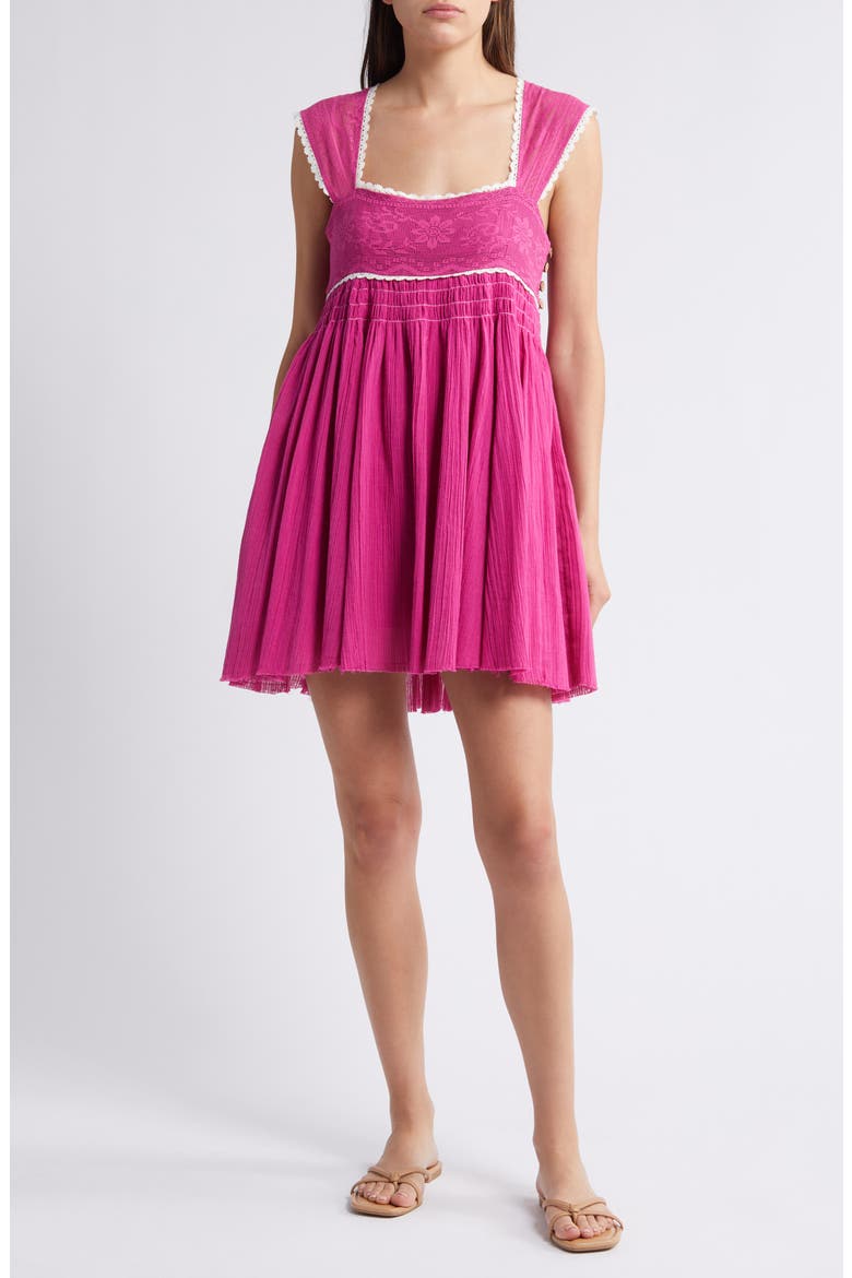 heartland embroidered bodice cotton mini dress Free People Heartland Embroidered Bodice