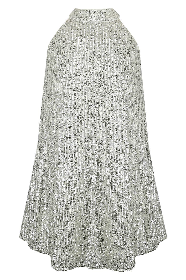 Kids' Sequin Mock Neck Dress, Main, color, CHAMPAGNE