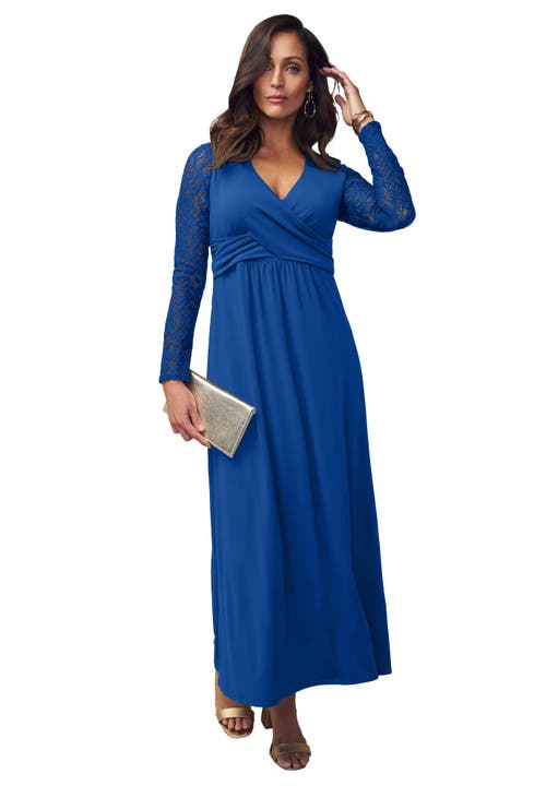 Jessica London Lace Sweetheart Dress In Blue