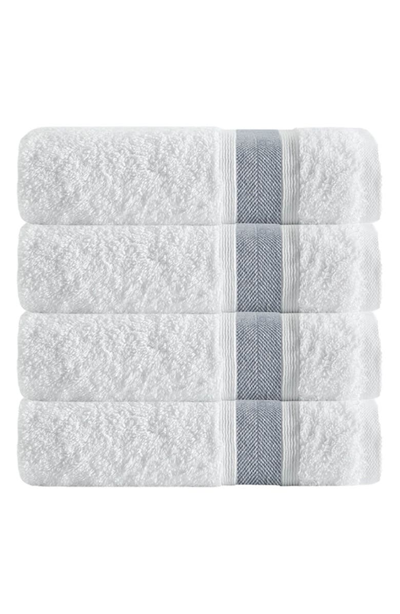 DePera Unique 4-Piece Turkish Cotton Bath Towels, Main, color, Anthracite