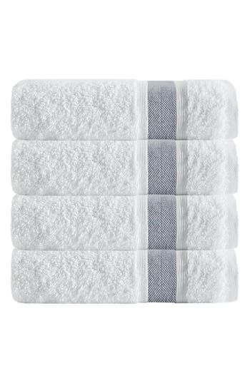 Depera Unique Turkish Cotton Hand Towel 4-piece Set In White