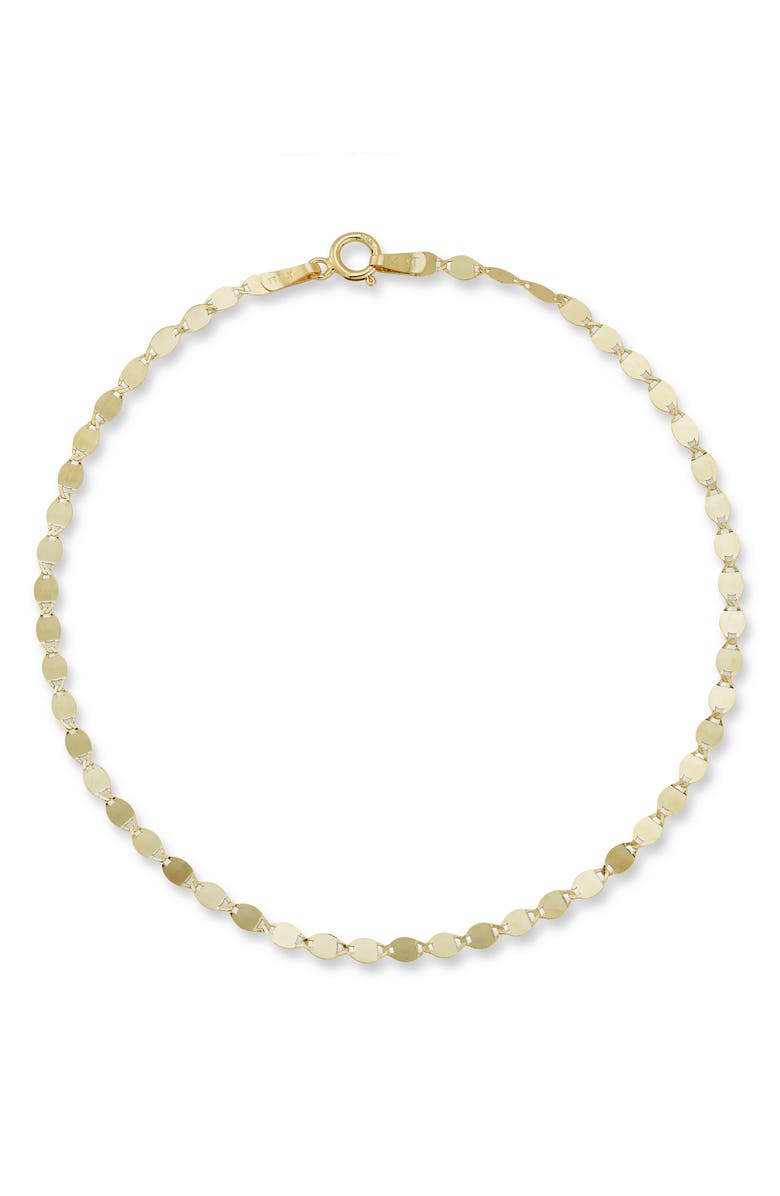 Ember Fine Jewelry 14k Gold Chain Anklet, Main, color, Gold