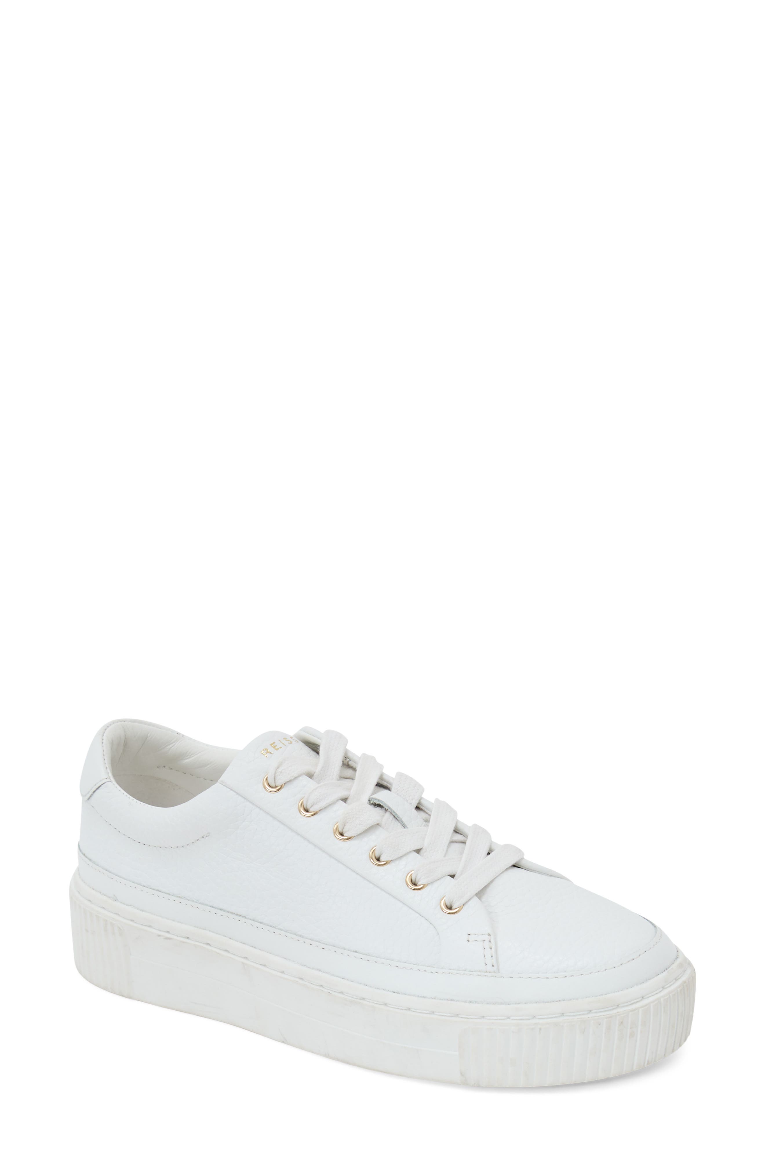 Reiss Leanne Platform Sneaker, Main, color, White