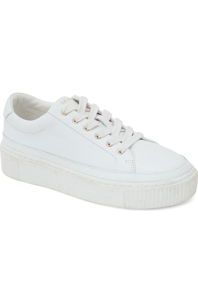 Reiss Leanne Platform Sneaker, Main, color, White