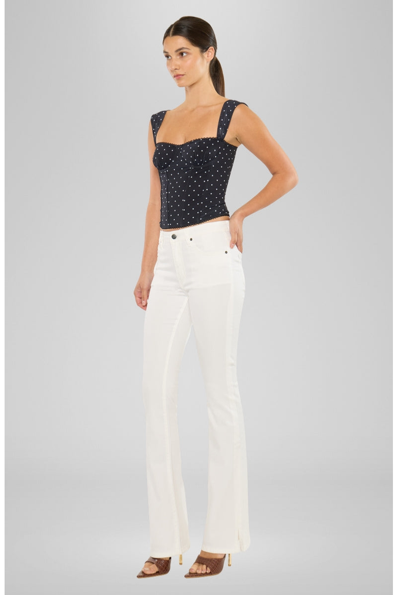 Vanilla Essentials High Rise Bootcut Jeans, Alternate, color, White