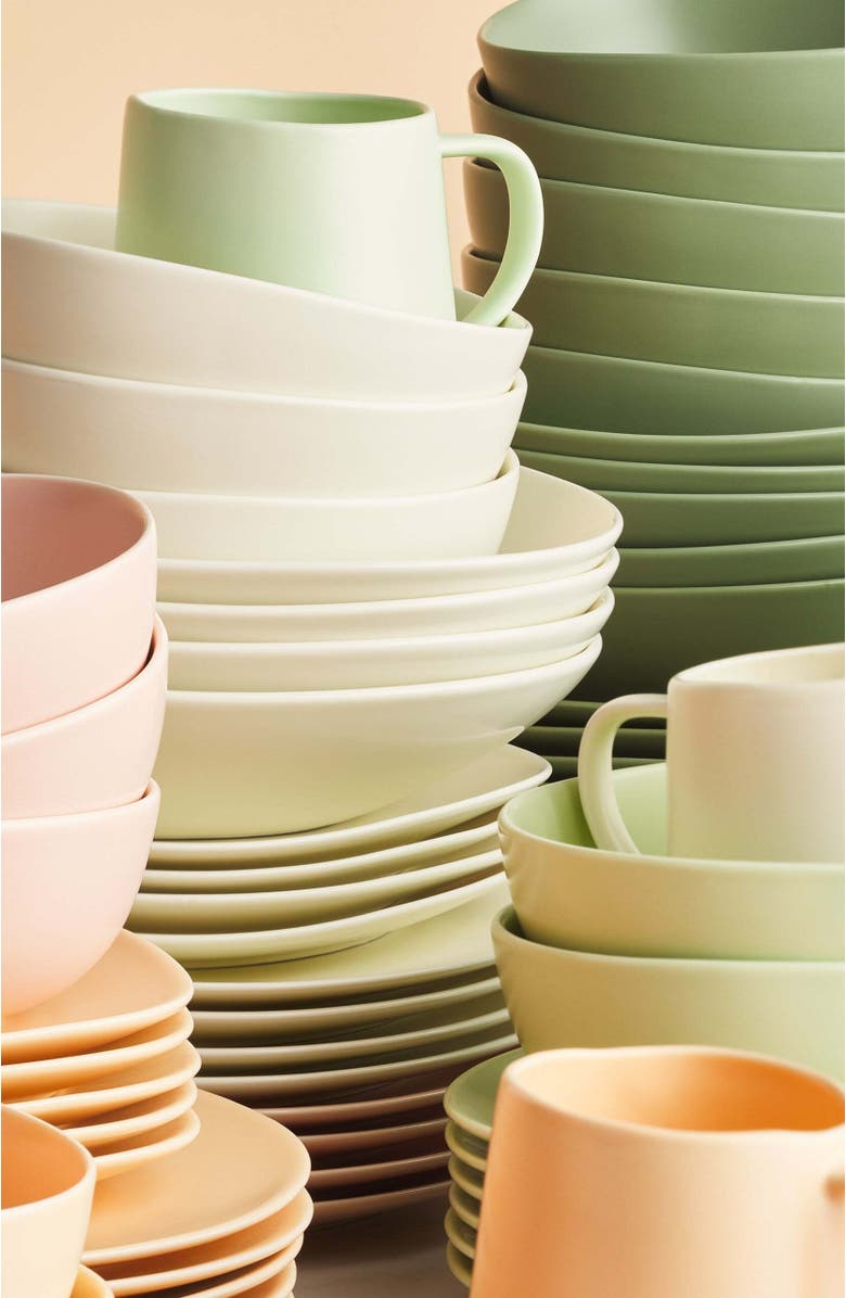 Stone Lain Delilah Porcelain 6-Piece Salad Plate Set, Alternate, color, Cream