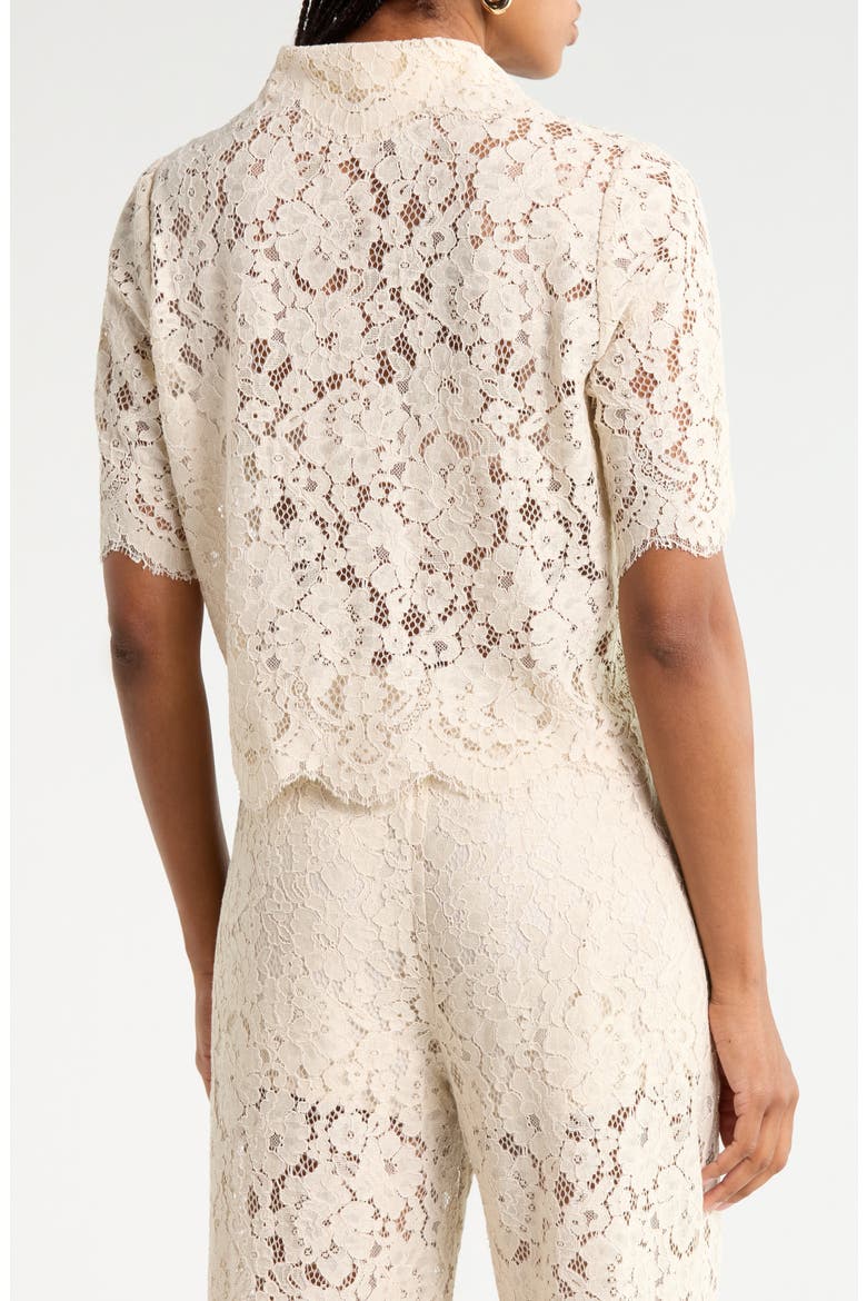 The Bloom Lace Shirt, Alternate, color, CREAM