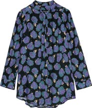 Zadig & Voltaire Touch Roses Tie Neck Top