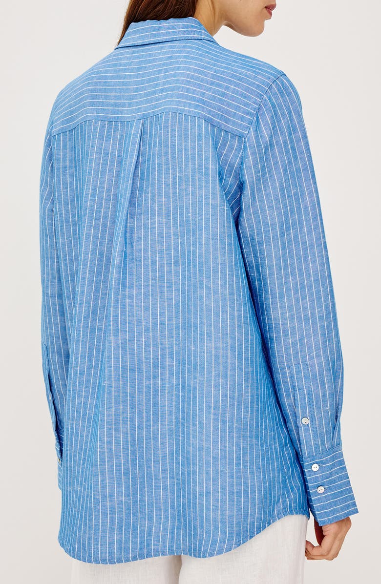 Rails Knox Linen Blend Button-Up Shirt, Alternate, color, Avalon Stripe