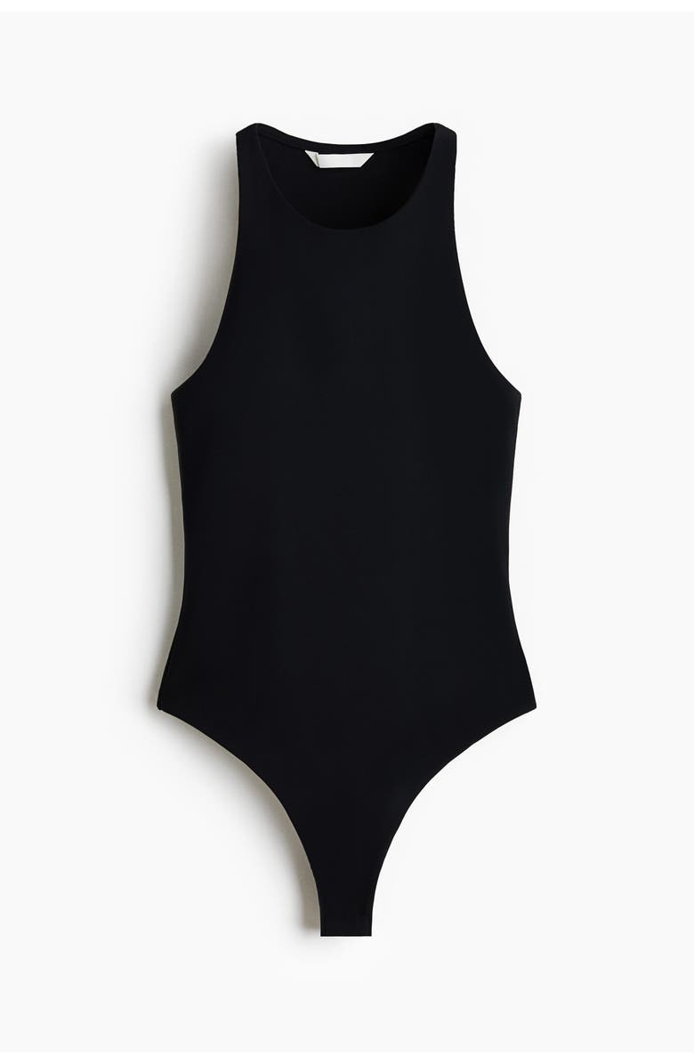 H&M Sleeveless Thong Body, Main, color, Black