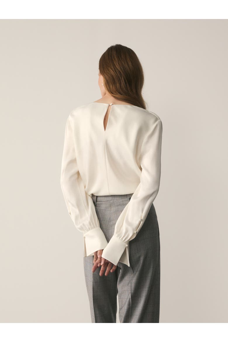 Loano Cowl Neck Long Sleeve Top, Alternate, color, White