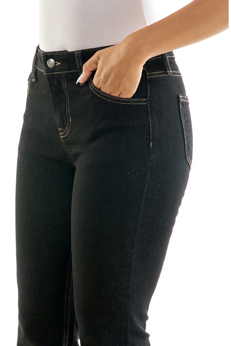 Mid Rise Bootcut Jeans, Alternate, color, BLACK
