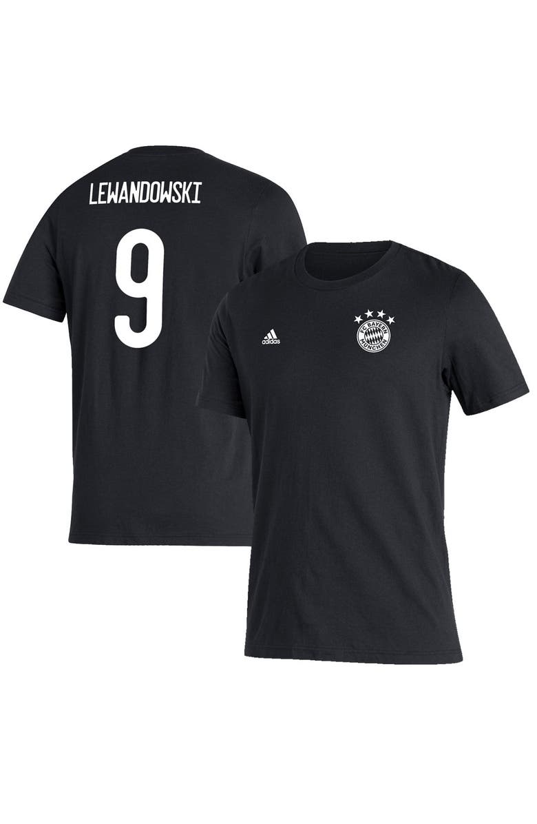 adidas Men's adidas Robert Lewandowski Black Bayern Munich Amplifier Name & Number T-Shirt, Alternate, color, 
