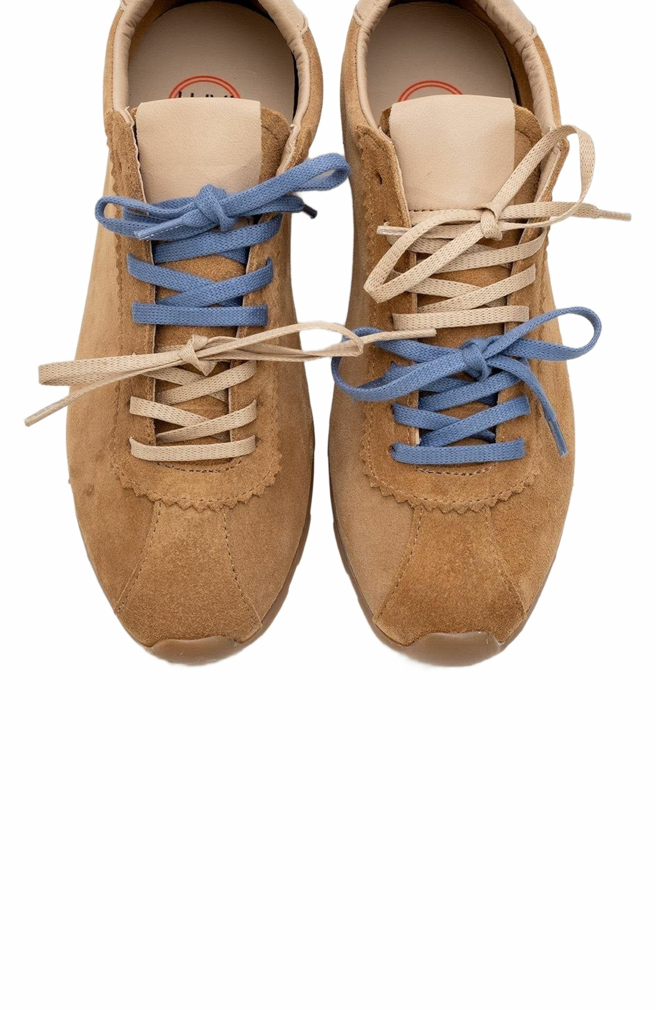 Crea Leather Sneakers, Alternate, color, Cognac Suede Leather